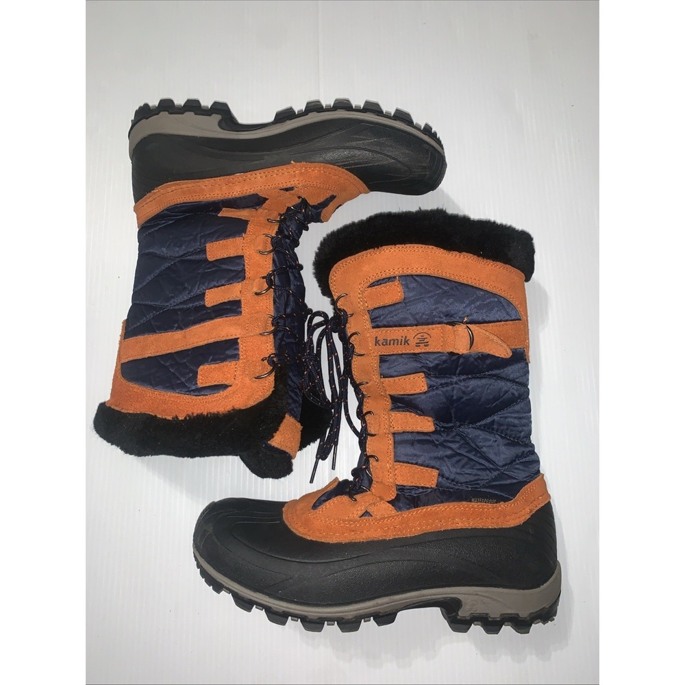 Kamik Women 8 SnowValley Insulated Waterproof Boots Mid Calf Faux Fur Thinsulate